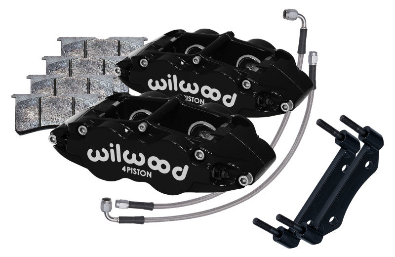 Wilwood 84-89 Porsche 911 Front Superlite Caliper Kit 3.5in MT - Black 140-16677