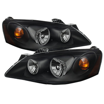 SPYDER Xtune Pontiac G6 05-10 (09-10 Fit w/Amber Turn Signal) Crystal Headlights Black HD-JH-PG605-AM-BK 9023668 9023668 Photo - Primary