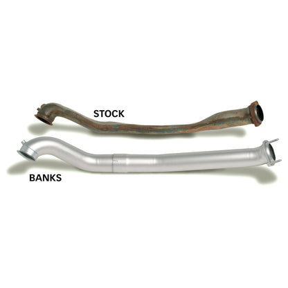 Banks Power 94-97 Ford 7.3L ECSB Monster Exhaust System - SS Single Exhaust w/ Black Tip 46296-B 46296-B Photo - Unmounted