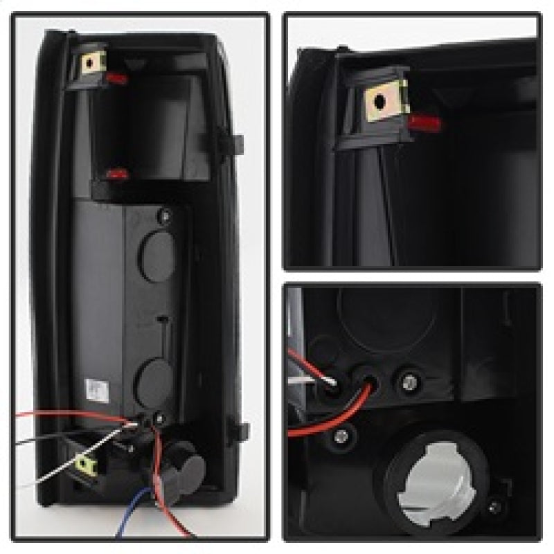 SPYDER Xtune Yukon Denali 99-00 LED Tail Lights Black Smoked ALT-JH-CCK88-LED-BKSM 9034459 9034459 Photo - Unmounted