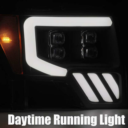 AlphaRex 09-14 Ford F-150 NOVA LED Proj Headlights Plank Style Gloss Black w/Activ Light/Seq Signal 880190 880190 User 2