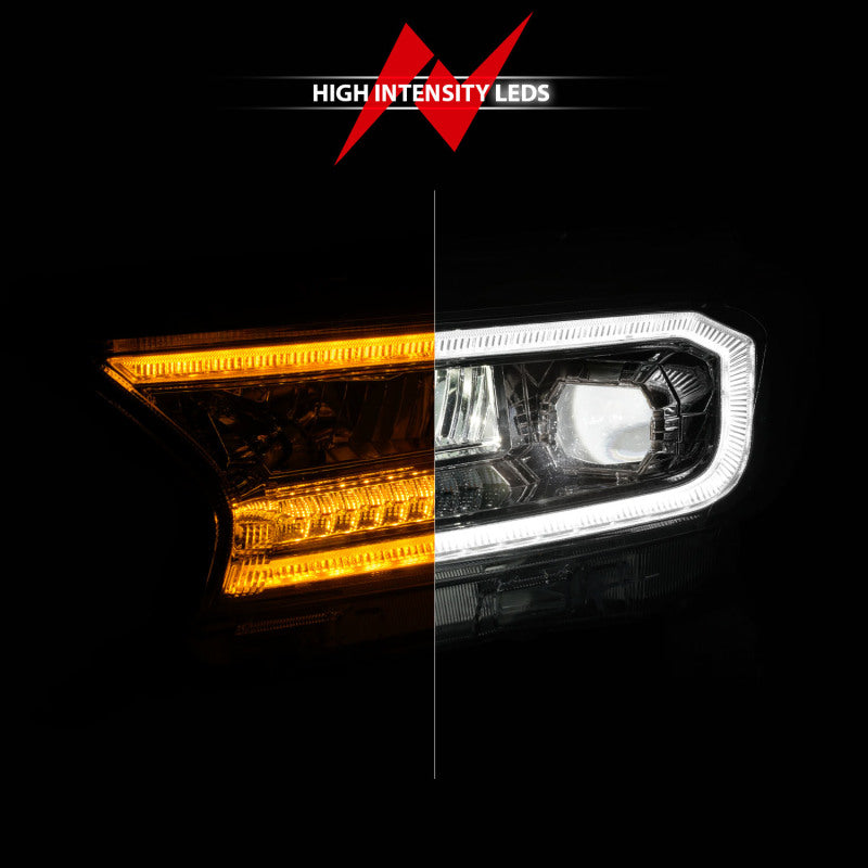 ANZO 19-23 Ford Ranger Full LED Projector Headlights w/ Initiation & Sequential - Chrome 111614 111614 Photo - Unmounted