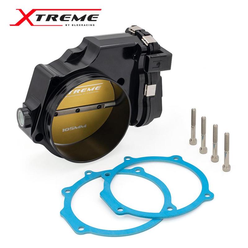 BLOX Racing 2015+ Dodge Hellcat / Jeep Trackhawk 6.2L 105mm Electronic Billet Throttle Body - Black BXIM-00255-BK BXIM-00255-BK Photo - Primary