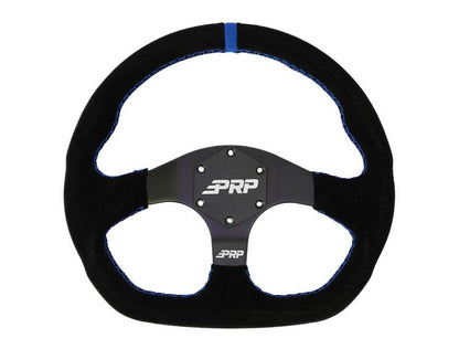 PRP Seats PRP Suede D-Shape Steering Wheel - Blue G251 G251 Photo - Close Up