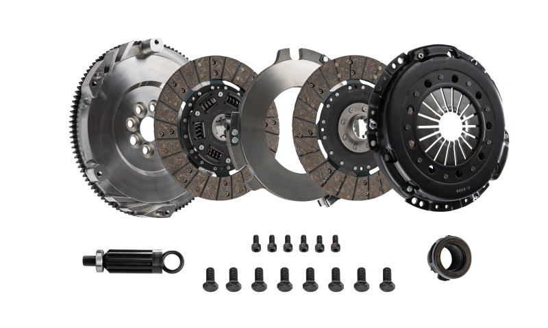 DKM Clutch BMW E34/E36/E39/E46/Z3/Z4 Up to 03 (6 Cyl) 5-Spd MS Twin Disc Clutch Kit w/Steel Flywheel MS-006-005 MS-006-005 Photo - Primary