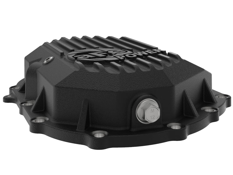 aFe Pro Series Front Differential Cover Black w/Machined Fins & Gear Oil 46-71051B Photo - Unmounted