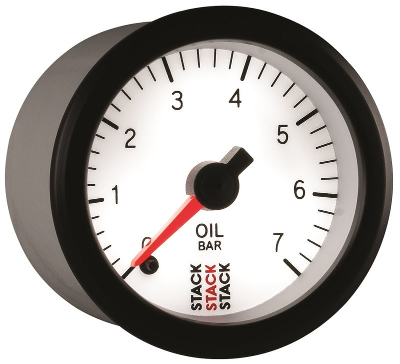 Autometer Stack 52mm 0-7 Bar M10 Male Pro Stepper Motor Oil Pressure Gauge - White ST3351 ST3351 User 6