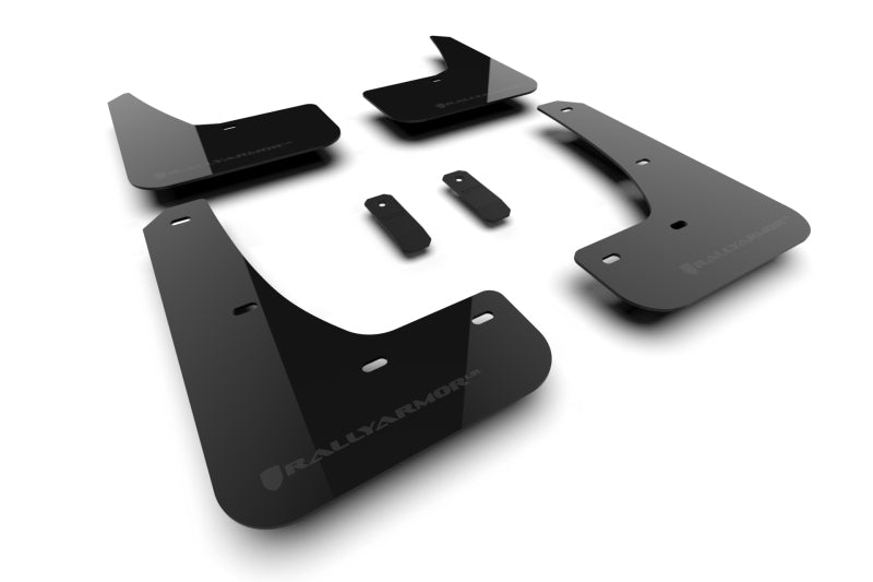 Rally Armor 2024 Tesla Model 3 Highland Black UR Mud Flap Dark Grey Logo MF122-UR-BLK-DGRY MF122-UR-BLK-DGRY Photo - Primary