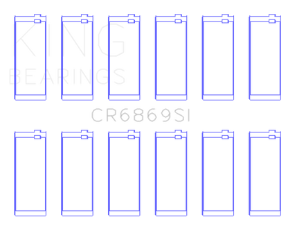 King Engine Bearings King Jeep AMC 232CI/242CI/248CI I6 (Size .001) Connecting Rod Bearing Set CR6869SI001 CR6869SI001 Photo - Primary