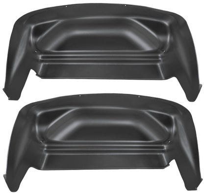 Husky Liners 07-13 Chevy/GMC Silverado/Sierra Black Rear Wheel Well Guards (2pc) 79001 Photo - Primary