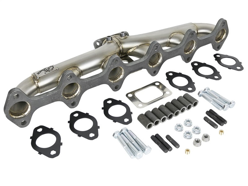 aFe Twisted Steel Header Turbo Manifold (T3) Dodge Diesel Trucks 98.5-02 L 48-32020 Photo - Unmounted