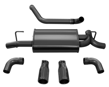 Corsa 18+ Jeep Wrangler JL 2.5in Dual Rear Exit Black Tips Sport Axle-Back Exhaust 21014BLK 21014BLK Photo - Primary