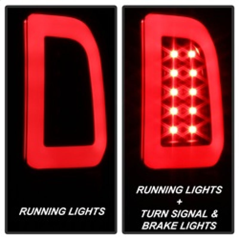 Spyder 08-16 Ford Super Duty F-250 V3 Light Bar LED Tail Lights - Black (ALT-YD-FS07V3-LBLED-BK) 5084712 5084712 Photo - Primary