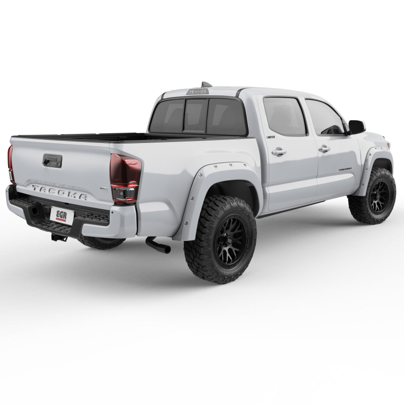 EGR 16+ Toyota Tacoma w/Mudflap Bolt-On Look Color Match Fender Flares - Set - Super White 795084-040 795084-040 Photo - Mounted