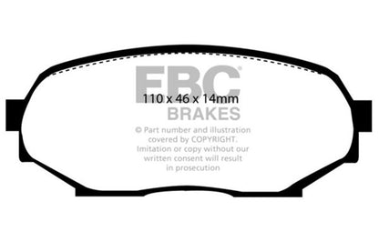 EBC DP4802R Yellow Stuff Front Brake Pads for 90-93 Mazda Miata DP4802R Photo - Primary