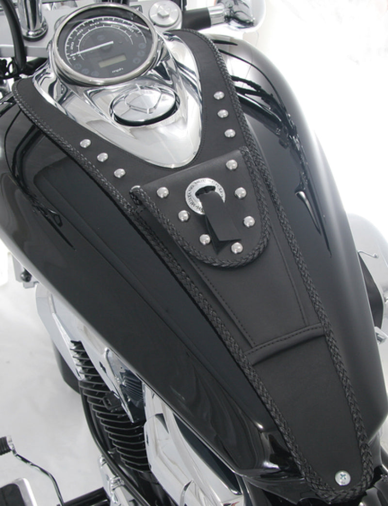 Mustang Motorcycle Mustang 10-14 Honda VT1300C Cruiser Tank Bib w/Studs - Black 93351 93351 Photo - Primary