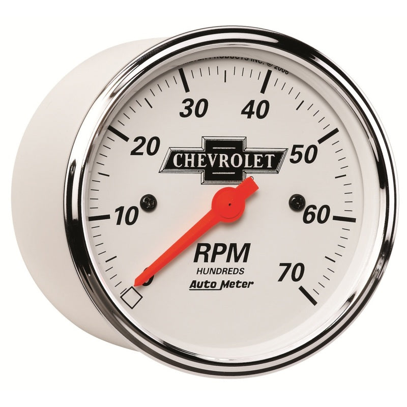 Autometer Gauge, Tachometer, 3 1/8", 7k RPM, In-Dash, Chevrolet Heritage Bowtie 1398-00408 User 3
