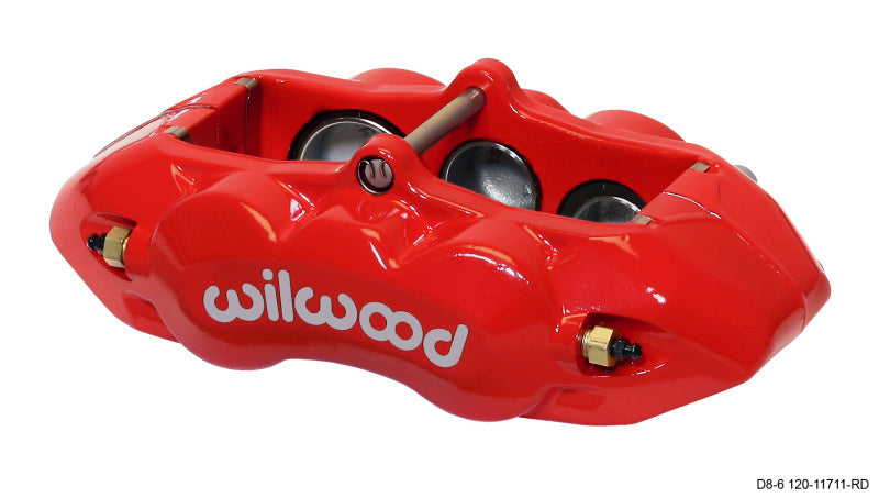 Wilwood Caliper-D8-6 R/H Front Red 1.88/1.38/1.25in Pistons 1.25in Disc 120-11711-RD 120-11711-RD Photo - Primary