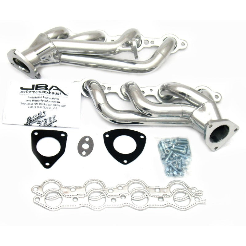 JBA 99-02 GM Truck 6.0L LS w/o A.I.R. w/EGR 1-5/8in Primary Silver Ctd Cat4Ward Header 1850S-1JS 1850S-1JS Photo - Primary