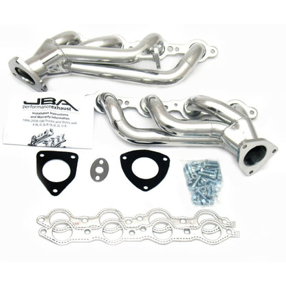 JBA 99-02 GM Truck 6.0L LS w/o A.I.R. w/EGR 1-5/8in Primary Silver Ctd Cat4Ward Header 1850S-1JS 1850S-1JS Photo - Primary