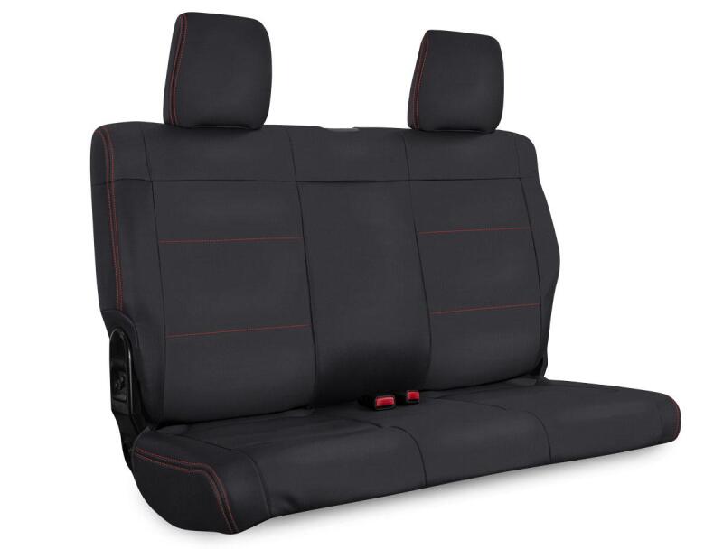PRP Seats PRP 07-10 Jeep Wrangler JK Rear Seat Covers/2 door - Black with Red Stitching B017-01 B017-01 Photo - Primary