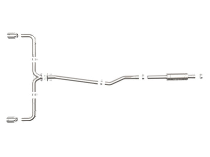 aFe Takeda 2-1/2in 304 SS Cat-Back Exhaust w/ Polished Tips 14-18 Mazda 3 L4 2.0L/2.5L 49-37015-P 49-37015-P Photo - Unmounted