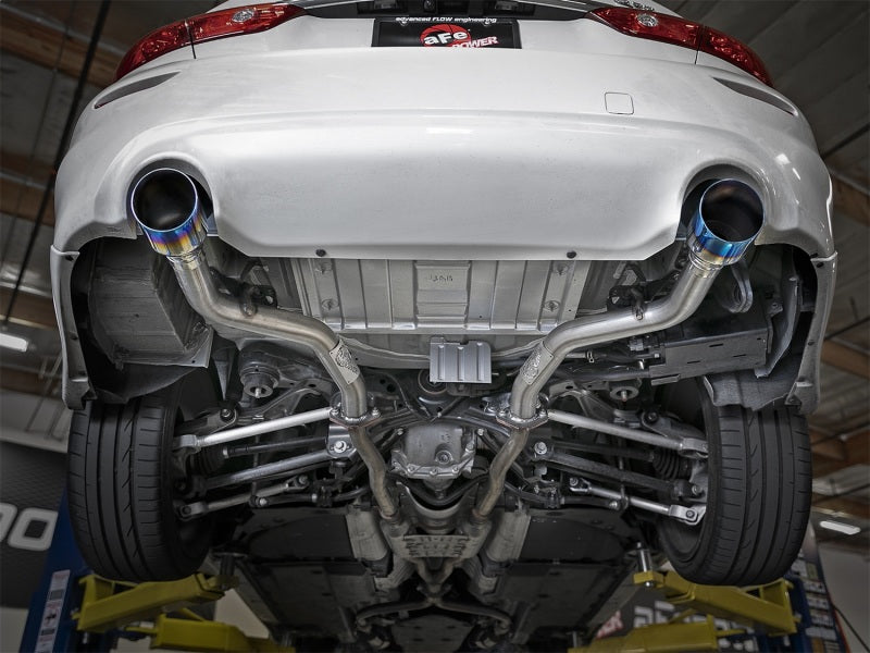 aFe Takeda 2.5in 304 SS Axle-Back Exhaust w/ Blue Flame Tips 16-18 49-36130NM-L Photo - Mounted