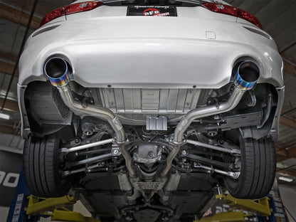 aFe Takeda 2.5in 304 SS Axle-Back Exhaust w/ Blue Flame Tips 16-18 49-36130NM-L Photo - Mounted