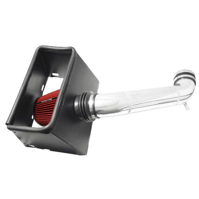 Spectre 03-08 Dodge RAM 1500/2500 V8-4.7/5.7L F/I Air Intake Kit - Clear Anodized w/Red Filter 9932 9932 Photo - Primary