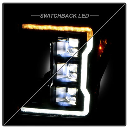SPYDER Apex 20-22 Ford F250/F350 (Halogen) High-Power LED Headlights - Black PRO-YD-FS20HALAP-SEQ-BK 5088635 5088635 Photo - Unmounted