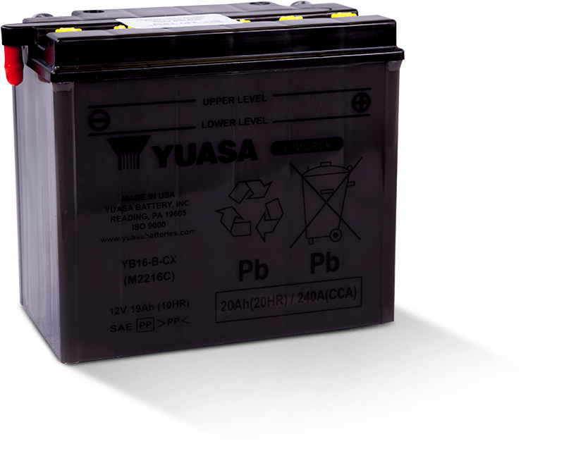 Yuasa Battery Yuasa YB16-B-CX Yumicron CX 12 Volt Battery YUAM2216C