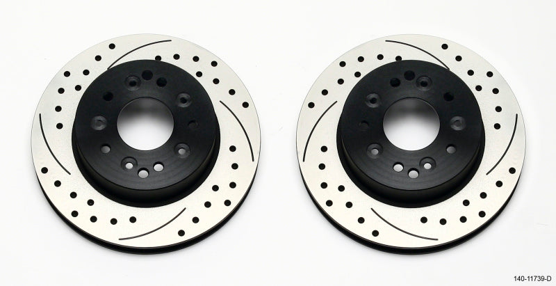 Wilwood Rotor Kit, Rear-Drilled, 65-82 Corvette C2/C3 (1Pc Rotors) 140-11739-D Photo - Primary