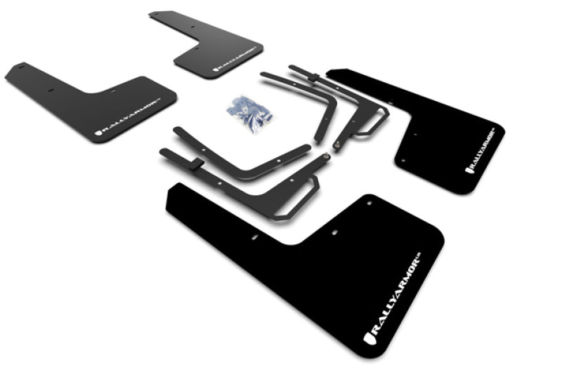 Rally Armor 17-19 Ford F-150 Raptor UR Black Mud Flap w/ White Logo MF53-UR-BLK/WH Photo - Primary