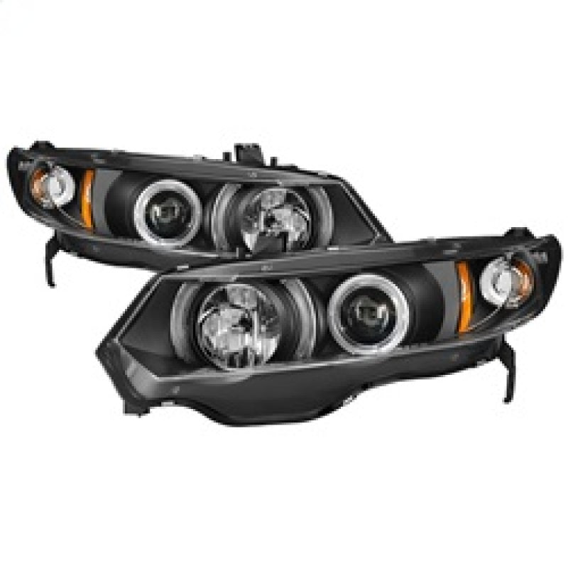 Spyder Honda Civic 06-08 2Dr Projector Headlights LED Halo Black High H1 Low H1 PRO-YD-HC06-2D-HL-BK 5010780 5010780 Photo - Primary