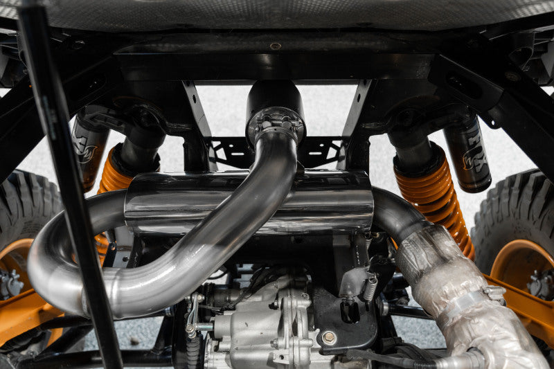 MBRP 21-22 Can-Am Commander 1000R Slip On Exhaust Center Exit - Performance Series AT-9215PT AT-9215PT Photo - Mounted