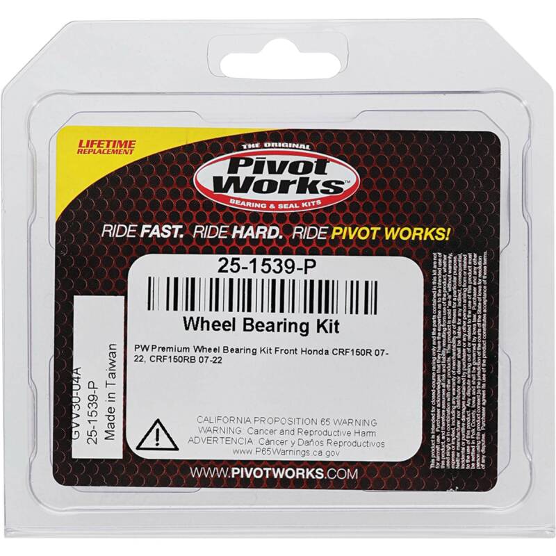 Pivot Works Honda Wheel Bearing Kit Premium Bearings 25-1539-P 25-1539-P Photo - Primary