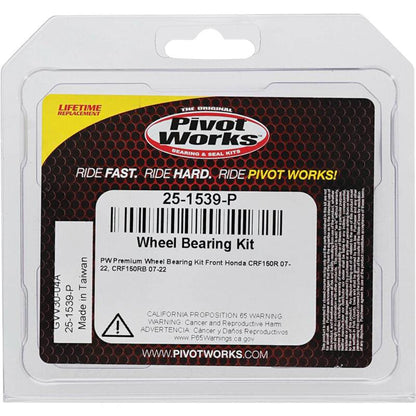 Pivot Works Honda Wheel Bearing Kit Premium Bearings 25-1539-P 25-1539-P Photo - Primary