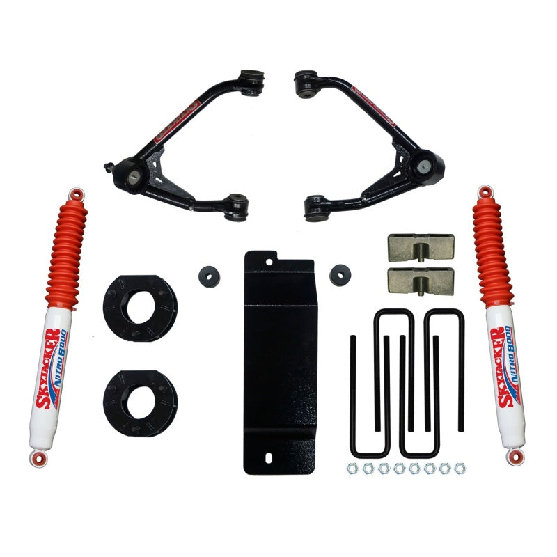 Skyjacker 2007-2013 GM 1500 4WD 3.5-4in UCA Lift Kit w/Rear Nitro 8000 Shocks C7350PN C7350PN Photo - Primary