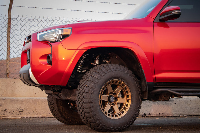 ICON Raider 17x8.5 6x5.5 0mm Offset 4.75in BS Satin Brass Wheel 3417858347BS 3417858347BS Photo - Mounted