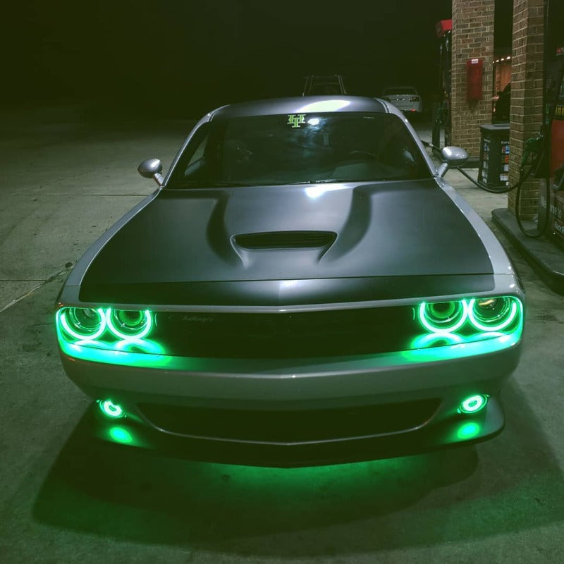 ORACLE Lighting Oracle 15-21 Dodge Challenger Waterproof LED Fog Light Halo Kit - ColorSHIFT 1236-333 1236-333 Photo - lifestyle view