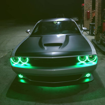 ORACLE Lighting Oracle 15-21 Dodge Challenger Waterproof LED Fog Light Halo Kit - ColorSHIFT 1236-333 1236-333 Photo - lifestyle view