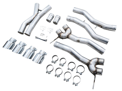 AWE Tuning AWE Track Edition Catback Exhaust for BMW G8X M3/M4 - Chrome Silver Tips 3020-43482 3020-43482 Photo - out of package