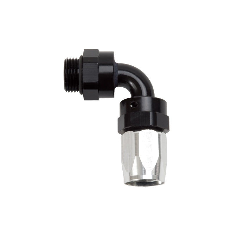 Russell Hose End #8 Hose To #8 Radius Inlet Port 90 Deg Black/Silver 612473 Photo - Primary