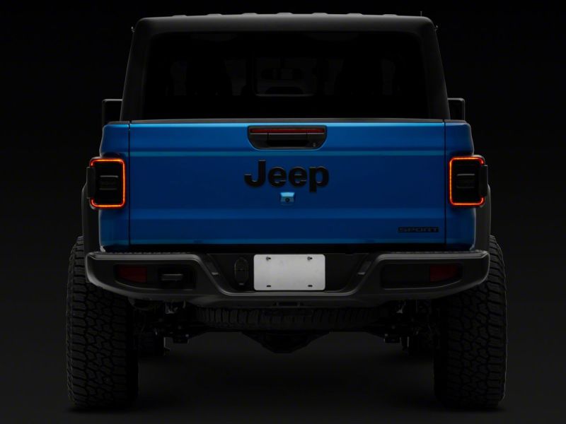 Raxiom 20-23 Jeep Gladiator JT w/ Factory Halogen LED Tail Lights- Blk Housing (Smoked Lens) JG10490 JG10490 Photo - Close Up