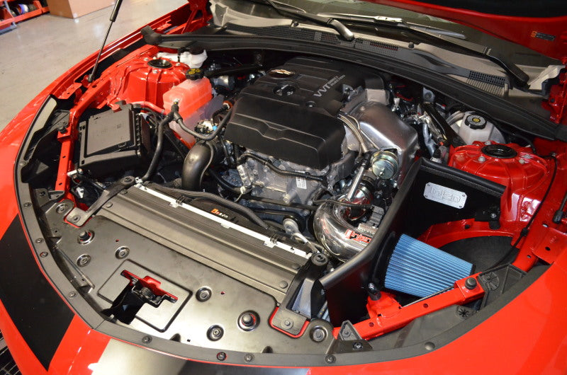 Injen 2016 Chevy Camaro 2.0L Polished Power-Flow Air Intake System PF7017P Photo - Mounted