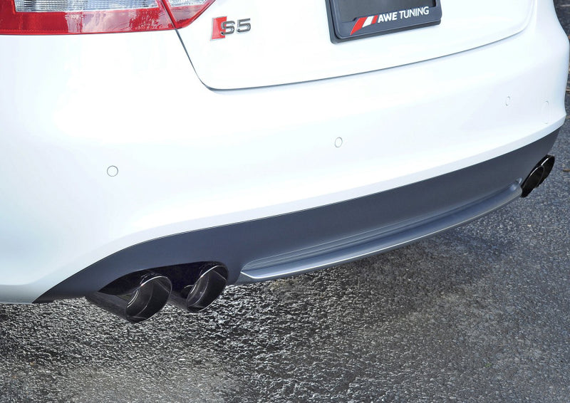 AWE Tuning B8 / B8.5 S5 Cabrio Touring Edition Exhaust - Non-Resonated - Diamond Black Tips 3415-43040 3415-43040 Photo - Mounted