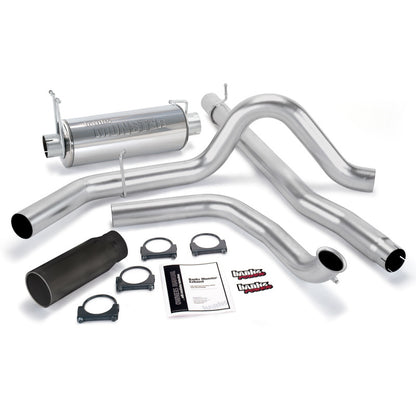 Banks Power 99-03 Ford 7.3L Monster Exhaust System - SS Single Exhaust w/ Black Tip 48656-B 48656-B Photo - Primary