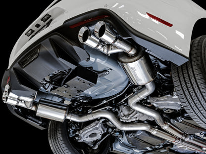 AWE Tuning 2018+ Ford Mustang GT (S550) Cat-back Exhaust - Touring Edition (Quad Chrome Silver Tips) 3015-42102 3015-42102 Photo - Mounted