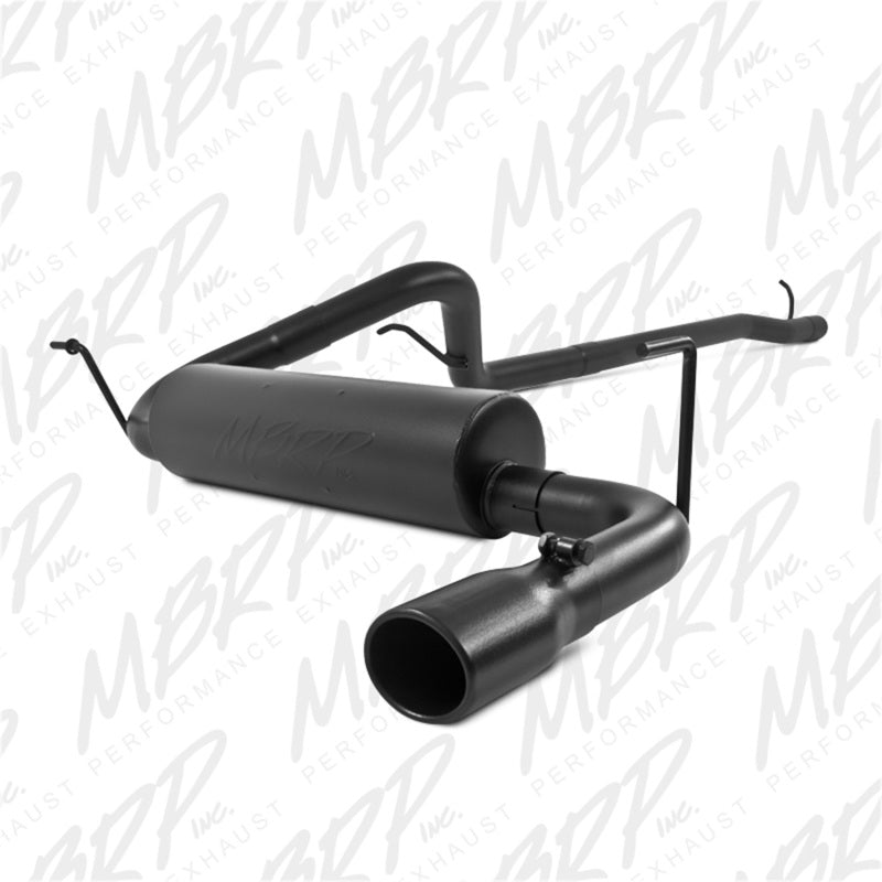MBRP 12 Jeep Wrangler/ Rubicon 3.6L Cat Back Single Rear Exit Black Exhaust S5526BLK Photo - Primary