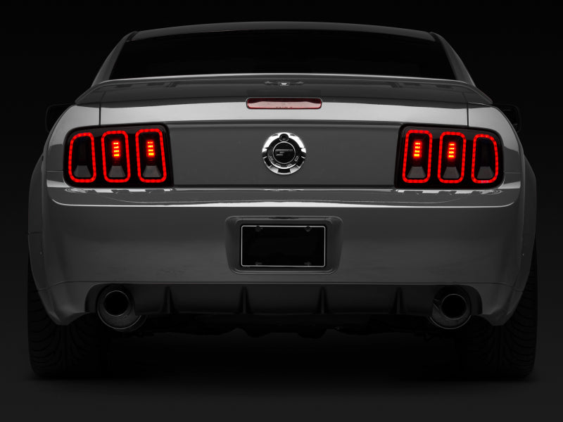 Raxiom 05-09 Ford Mustang Gen5 Tail Lights- Black Housing (Smoked Lens) 49169 49169 Photo - Close Up